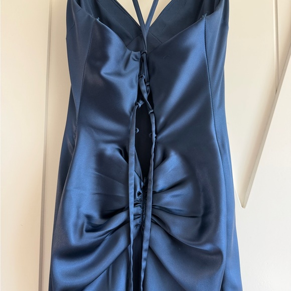La Femme Navy Blue Prom Dress - Picture 8 of 9